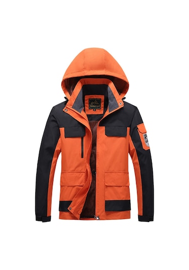 Kadın Kapüşonlu Ceket Turuncu Turuncu