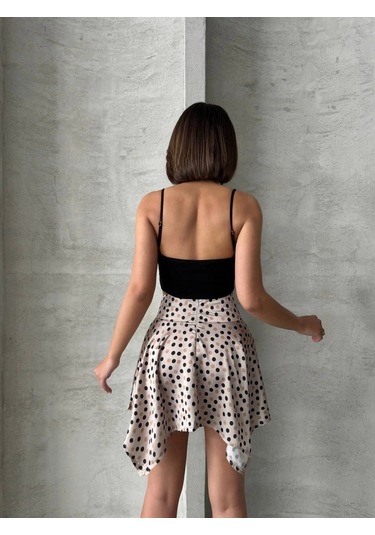 Puantiyeli Etek Krem