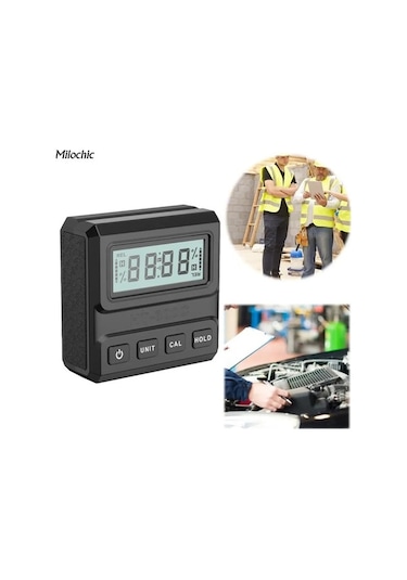 Ulzyvf Dijital Açı Ölçer - Yüksek Güçlü Abs Malzeme, Hassas Ölçümler İçin Dayanıklı