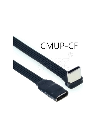 Noenname Null Usb 2.0 Tip-c Uzatma Kablosu, Tv/pc İçin 90 Açılı, 5cm-1m Fpc Mavi2m
