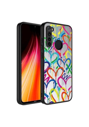 Xiaomi Redmi Note 8 Kılıf Aynalı Desenli Kamera Korumalı Parlak Zore Mirror Kılıf