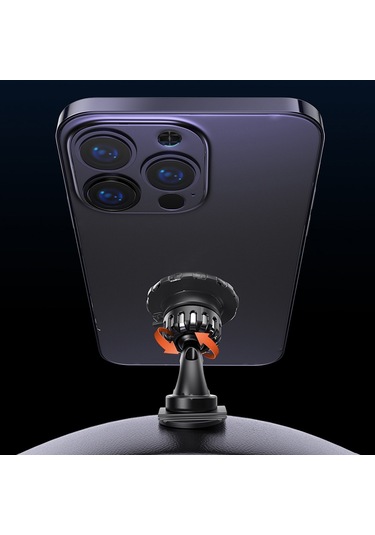 Yapışkanlı Araba Dashboard Telefon Tutucu Havalandırma Klipsi İle Manyetik Dönebilen Telefon Braketi