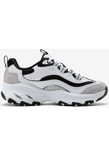 Skechers Arch Fit D'Lites Kadın Sneakers - Beyaz 149805 WBK Beyaz