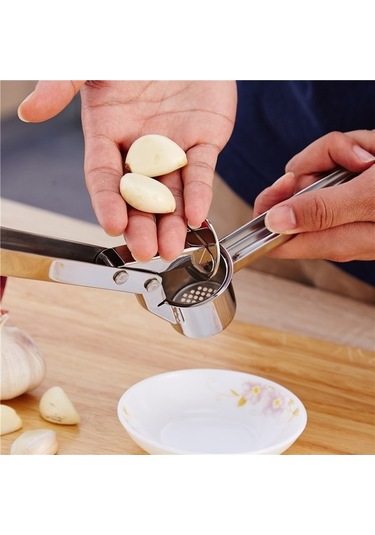 Pazly Cbtx Paslanmaz Çelik Kalın Sarımsak Ezicisi Manuel Sarımsak Presi Gümüş