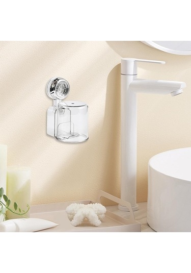 Bosphorusboutique02 Argent Renk Suntek Vantuz Diş Fırçası Tutucu Ev İçin Çok Kullanışlı Diğer