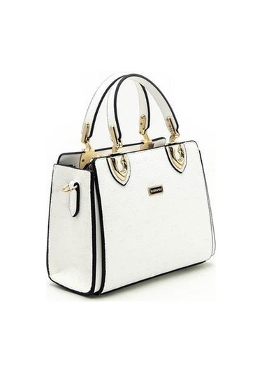 Silver Polo Sp1133 Kadın El Çantası Logolu Beyaz-beyaz