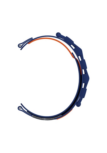 Huawei Gt2 42mm Hgea Krd-112 20mm Orbital Örgülü Halat Tasarımlı Naylon Kumaş Hasır Kordon-turuncu