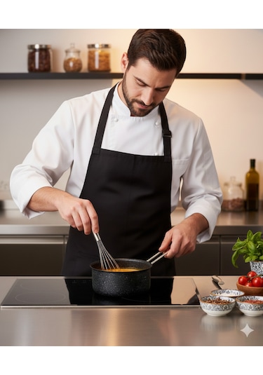 Polochef Granit Sütlük Ve Sosluk 14 Cm Siyah İndüksiyonlu Mini Tencere Diğer