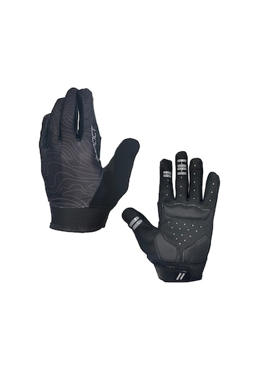 Hsgl Bisiklet Sporcu Ruant Siyah Uzun Parmak Ergonomik Eldiven Eld