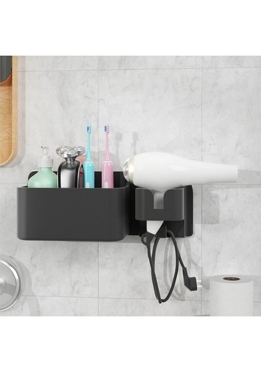 Wondernest Zımbasız Saç Kurutma Rafı, Lichen Makinesi İçin Pratik Çözüm Jm Siyah