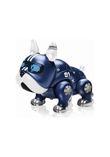 Robot Köpek Sesli Işıklı Ve Yürüyen Akıllı Köpek Oyuncak - Mavi