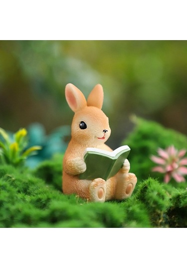 Pazly Suntek Küçük Hayvan Figürü Bahçe 4,5x4,5x6,5-cm-tavşanlar Lp