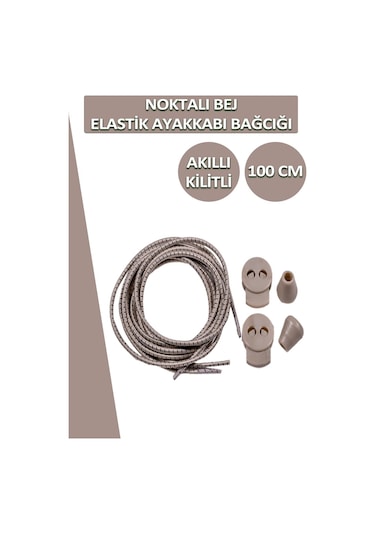 Lucky Akıllı Kilitli Elastik Noktalı Ayakkabı Bağcık 100 Cm 001