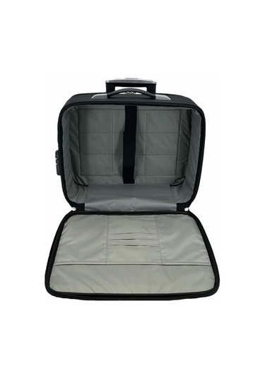 Çekçekli Kabin Boy Seyahat Çantası Valiz 30 Litre Siyah