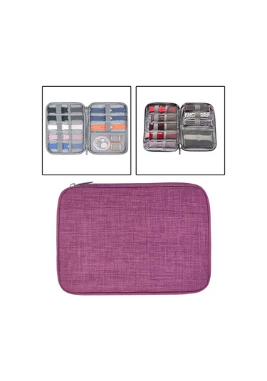 Homyl Saat Kordonları Saklama Çantası Kablo Için Watch Mor