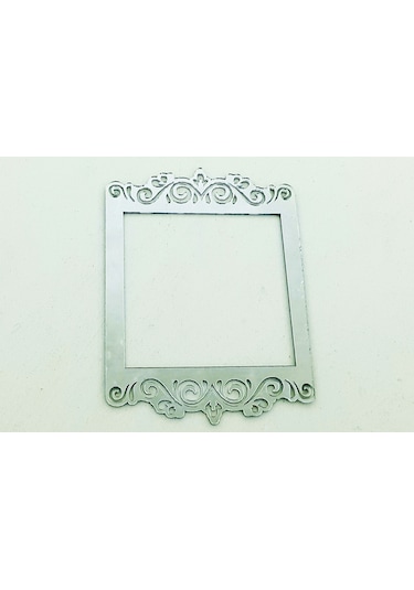 Priz Kenarı için Desenli Pleksi Priz Çerçevesi & Priz Süsü Gümüş-Tekli