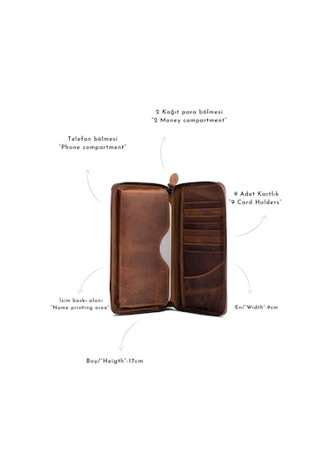 Leon Crazy Taba Telefon Cüzdanı