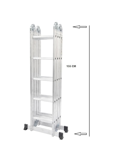 Beykon 20 Basamaklı 1.6 MM Kalınlık 5.70 M Çok Amaçlı Merdiven - ELIT 45