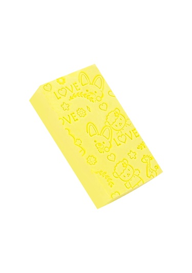 Yaozixa Çocuklar İçin Yumuşak Yıkama Spongesi - Yüksek Yoğunlukta Temizleme Gücü, Masajlı, Ev Kullanıma Uygun Sarı