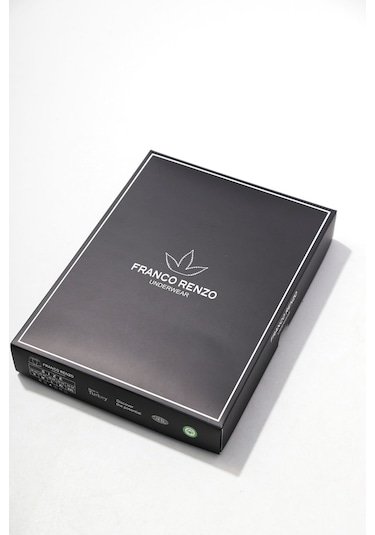 Franco Renzo Erkek 6'lı Lüx Kutulu Pamuklu Ve Likralı Boxer Gri