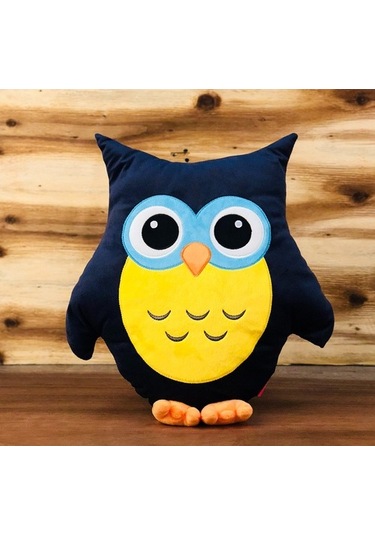 Meraklı Sevgili Baykuş Polar Yastık (352258970)