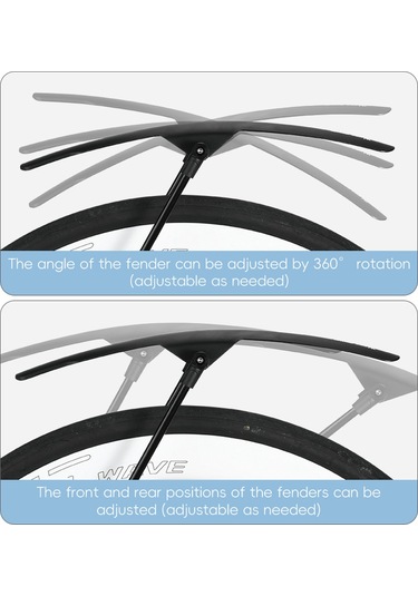 West Bıkıng Yp0714032 Yol Bisikleti Çamurluk Ayarlanabilir Pp Çamurluk - Ön Çamurluk Siyah