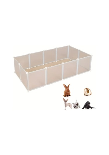 Willowhaven 8 Parça Beyaz Buzlu Film, 35x35cm Küçük Hayvan Kafesi, Pas Önleyici Yıkanabilir Çit