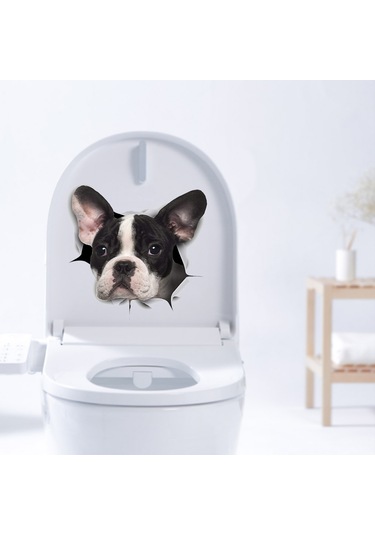 Kişilik Köpek Yavrusu 3d Araba Çıkartmaları Su Geçirmez Araba Gövde Bloğu Çizikler Simülasyon Çıkartmaları Pugs