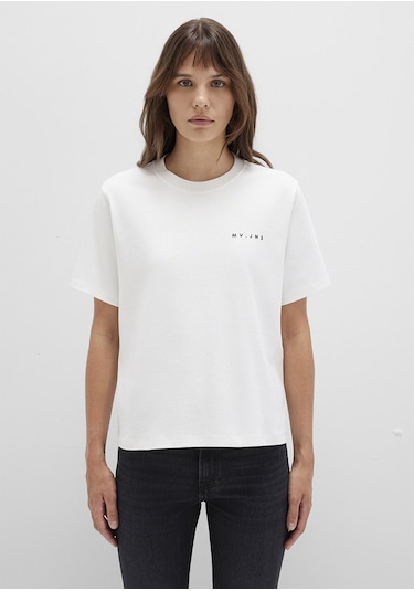 Mavi - Mv Baskılı Ekru Tişört 1613148-80194 Ekru