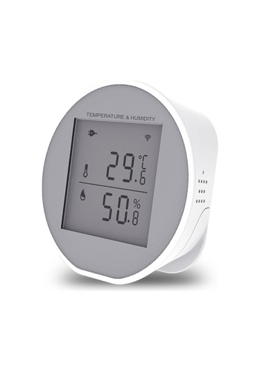 Alexa Ve Google Home İle Uyumlu Yüksek Ve Düşük Sıcaklık Nem Monitörü Beyaz