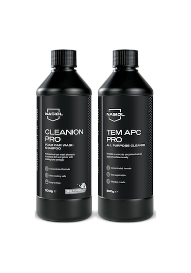 Nasiol-SET 30-Cleanion Pro Konsantre Araç Yıkama Şampuanı ve Tem Apc Pro Araç içi Temizleyici Seti