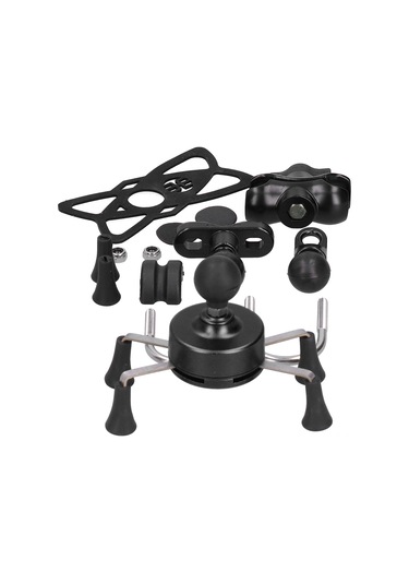 Lemestar Evrensel X-şekilli Lastik Uçlu Araba Direksiyon Tutucu - Sonsuz Ayar Özelliği, Dayanıklı Plastik Ve Metal, Ios/android Uyumlu Siyah