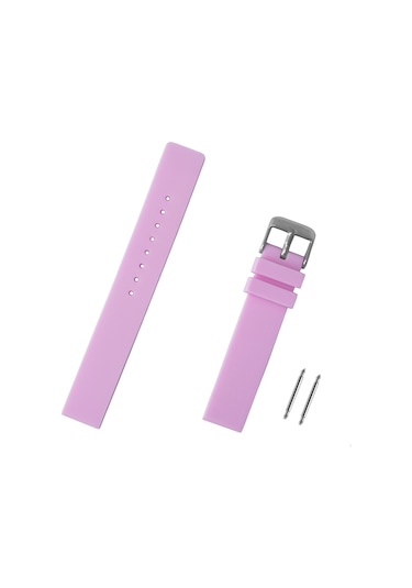 Saatse Pembe Silikon Saat Kordonu Kayış 16 MM
