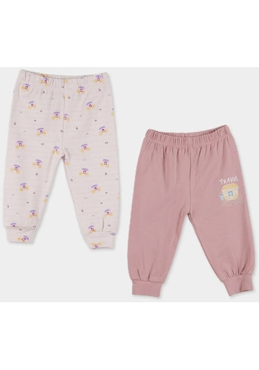 Çimpa Panolino Patiksiz 2'li Bebek Pantolonu 20768 Pembe - Lila