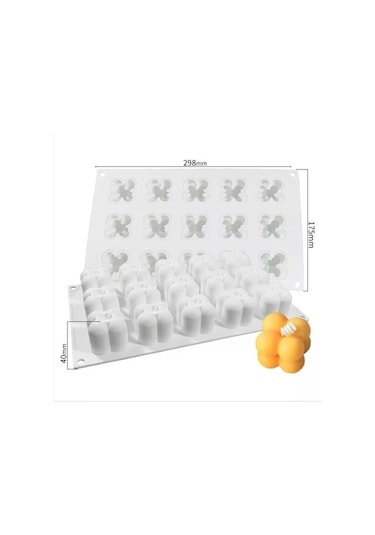 Silikon Çoklu Bubble Mum Kalıbı 15 Li Küçük Boy