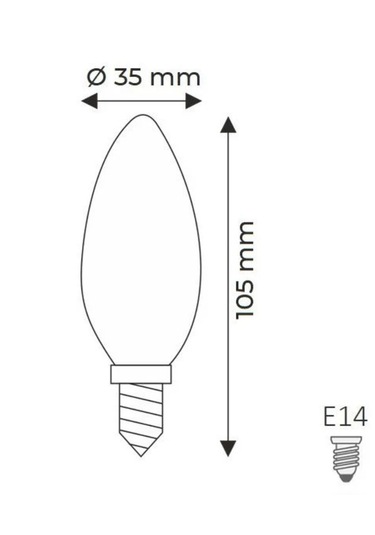10 Adet Helios 8w Led Buji Ampul 6500k Beyaz Işık E-14 İnce Duy Avize Ampulü 10 Adet