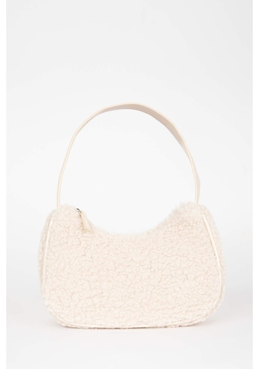 Defacto Kadın El Pelüş Çantası B0802AXNSBG26 Bej