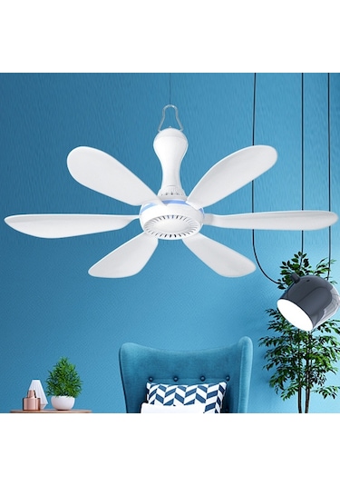 Cbtx USB Rüzgar Enerjili Altı Kanatlı Mini Tavan Vantilatörü