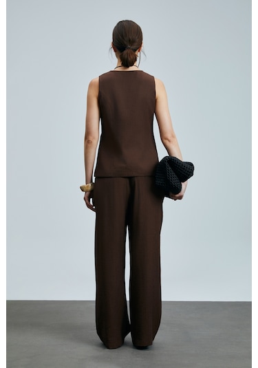 Lufian Dıana Kadın Pantolon Kahverengi Kahverengi 121190021100400 Kahverengi