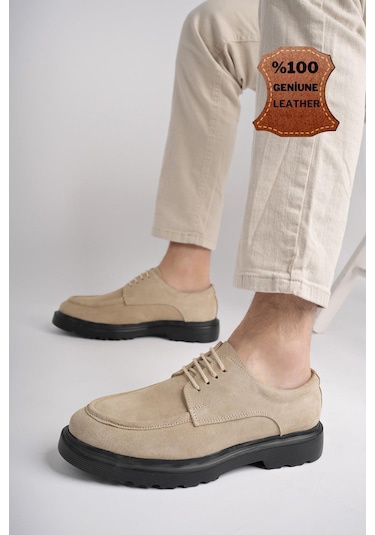 Muggo Samuel Garantili Günlük Klasik Hakiki Deri Casual Rahat Ortopedik Kalın Taban Erkek Ayakkabı Bej Süet Bej Muggo Samuel Garantili Günlük Klasik Hakiki Deri Casual Rahat Ortopedik Kalın Taban Erkek Ayakkabı Bej Süet Bej