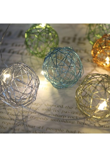 Orbus Bakır Renkli Top Led Işık Zinciri 2 Metre