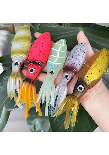 Fochsia Lurego 130g Ağır Yapay Işıklı Ahtapot Yemleri 2 Adet Büyük Sualtı Balıkçılık Yemi