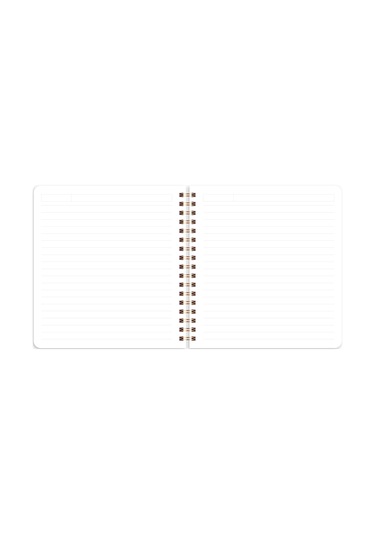 15x16 Spiralli Karton Kapak 2'li Çizgili Not Defter Seti - Ay Çok Renkli