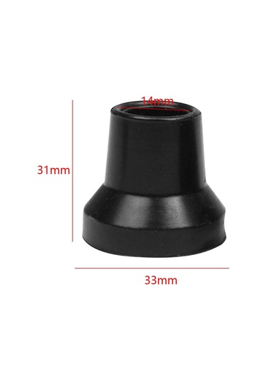 Dolıty 4 Adet Koltuk Değneği İpuçları Siyah-14mm-delik