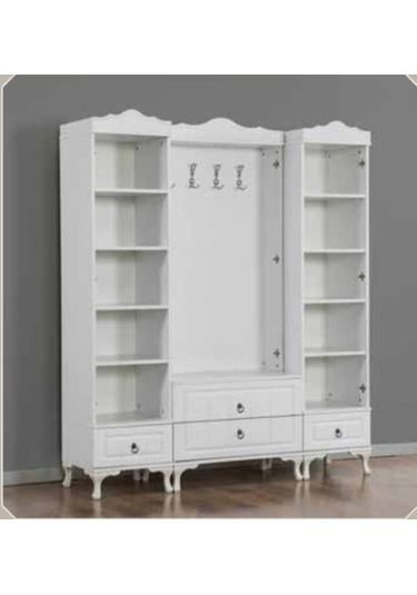 Mercan 4 Kapılı Portmanto Beyaz