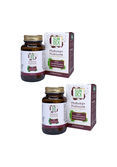 Sundex Mothvital+Probiyotik Omega 3 Takviye Edici Gıda 2 x 30 Kapsül