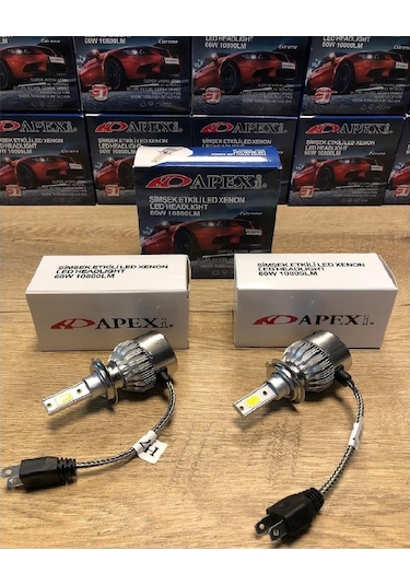 H4 Beyaz Led Xenon Far Ampulü Şimşek Etkili Güçlü Işık Gücü