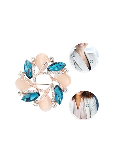 Mufunye Alloy Gül Desenli Broş - Renkli Takı Aksesuarı, Kıyafet Ve Eşarp Dekorasyonu, Kolay Takılabilir, Hediye Seçeneği Diğer