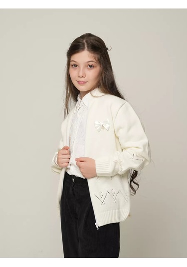 Sıgnora Style Okul Kızları İçin Baharlık Kardigan 174601207 Beyaz