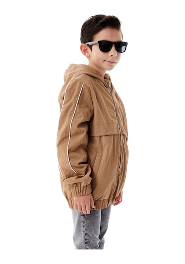 Benitto Kids Erkek Çocuk Kapüşonlu Yağmurluk 51362 Bej